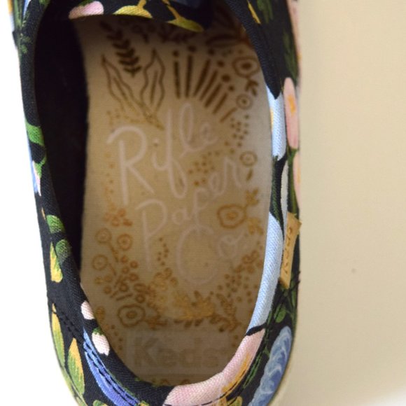 Limited Edition Keds x Rifle Paper Co Champion Black Floral Sneaker - Picture 7 of 8